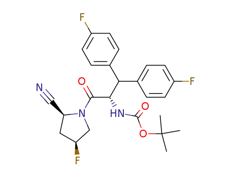 tert-butyl {(1S)-1-[bis(4-fluorophenyl)methyl]-2-[(2S)-cyano-(4S)-fluoro-1-pyrrolidinyl]-2-oxoethyl}carbamate