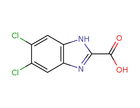 Molecular Structure of 287730-14-7 (5,6-dichloro-1H-Benzimidazole-2-carboxylic acid)