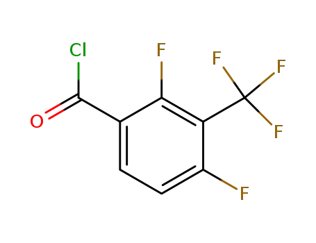 Molecular Structure of 157337-87-6 (2,4-difluoro-3-trifluoromethylbenzoyl chloride)
