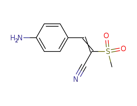 Molecular Structure of 160324-44-7 (2-Propenenitrile, 3-(4-aminophenyl)-2-(methylsulfonyl)-)