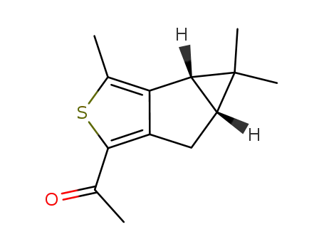 1-((3bS,4aR)-3,4,4-trimethyl-3b,4,4a,5-tetrahydrocyclopropa[3,4]cyclopenta[1,2-c]thiophen-1-yl)ethanone