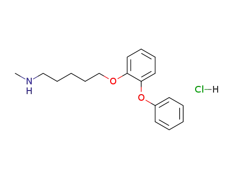 Molecular Structure of 62232-41-1 (1-Pentanamine, N-methyl-5-(2-phenoxyphenoxy)-, hydrochloride)