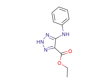 Molecular Structure of 62469-98-1 (5-(Phenylamino)-1H-1,2,3-triazole-4-carboxylic acid ethylester)