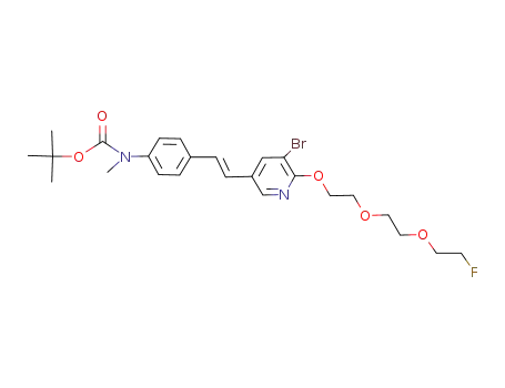 tert-butyl (E)-4-(2-(5-bromo-6-(2-(2-(2-fluoroethoxy)ethoxy)ethoxy)pyridin-3-yl)vinyl)phenyl(methyl)carbamate