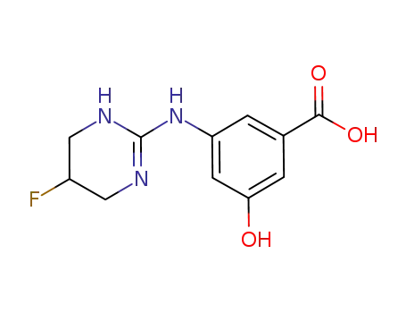 3-[(5-fluoro-1,4,5,6-tetrahydro-2-pyrimidinyl)amino]-5-hydroxybenzoic acid