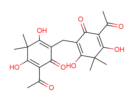 2,2'-Methylenebis(6-acetyl-3,5-dihydroxy-4,4-dimethyl-2,5-cyclohexadien-1-one)