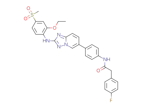 N-[4-(2-{[2-ethoxy-4-(methylsulfonyl)phenyl]amino}[1,2,4]triazolo[1,5-a]pyridin-6-yl)phenyl]-2-(4-fluorophenyl)acetamide