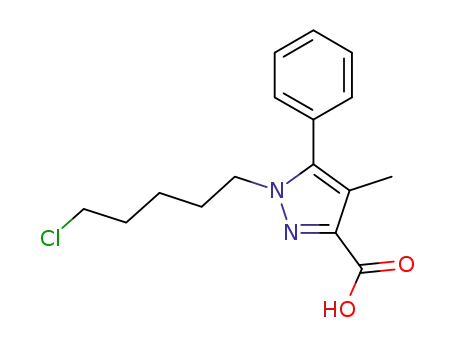 1-(5-chloropentyl)-4-methyl-5-phenyl-1H-pyrazole-3-carboxylic acid