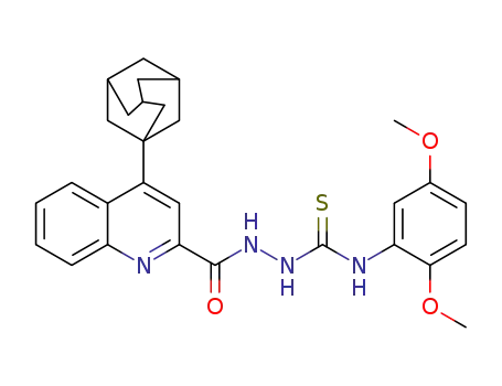 N-(2,5-dimethoxyphenyl)-2-{[4-(tricyclo[3.3.1.1<sup>3,7</sup>]dec-1-yl)quinolin-2-yl]carbonyl}hydrazinecarbothioamide