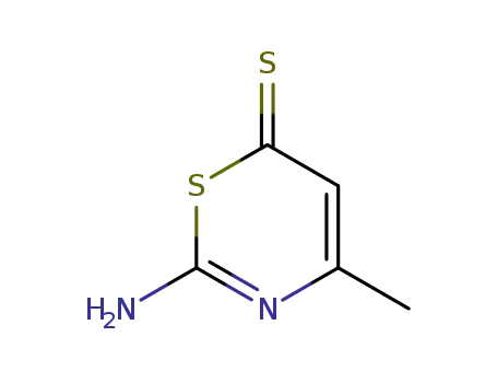 Molecular Structure of 52039-31-3 (6H-1,3-Thiazine-6-thione, 2-amino-4-methyl-)