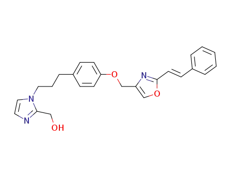 1-[3-[4-[2-[(E)-2-phenylethenyl]-4-oxazolyl-methoxy]phenyl]propyl]-2-imidazolemethanol