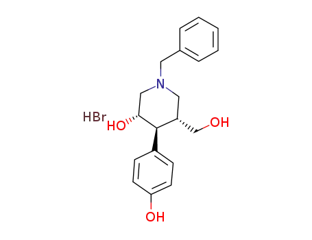 (3S,4S,5R)-1-benzyl-5-hydroxymethyl-4-(4-hydroxyphenyl)piperidin-3-ol hydrobromide