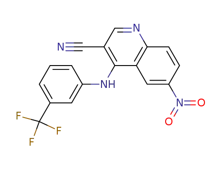 6-Nitro-4-[(3-trifluoromethylphenyl)amino]-quinoline-3-carbonitrile