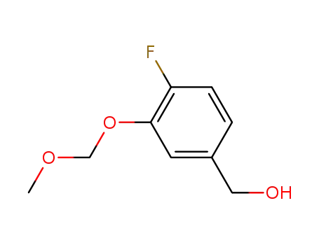 Molecular Structure of 672931-20-3 (Benzenemethanol, 4-fluoro-3-(methoxymethoxy)-)