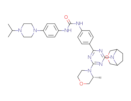 1-(4-(4-(3-oxa-8-azabicyclo[3.2.1]octan-8-yl)-6-((R)-3-methylmorpholino)-1,3,5-triazin-2-yl)phenyl)-3-(4-(4-isopropylpiperazin-1-yl)phenyl)urea