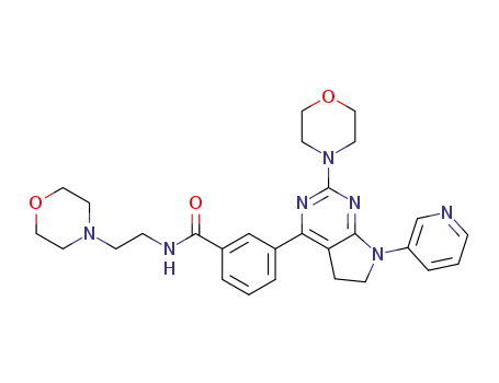 N-(2-morpholin-4-yl-ethyl)-3-(2-morpholin-4-yl-7-pyridin-3-yl-6,7-dihydro-5H-pyrrolo[2,3-d]pyrimidin-4-yl)-benzamide
