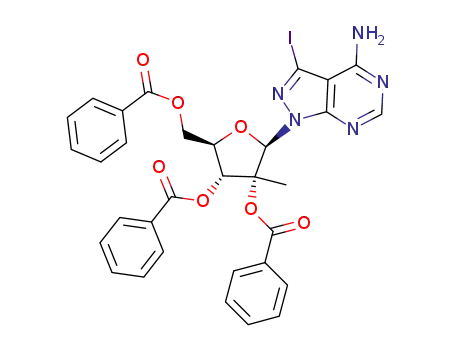 4-amino-3-iodo-1-(2-C-methyl-2,3,5-tri-o-benzoyl-β-D-ribofuranosyl)pyrazolo[3,4-d]pyrimidine