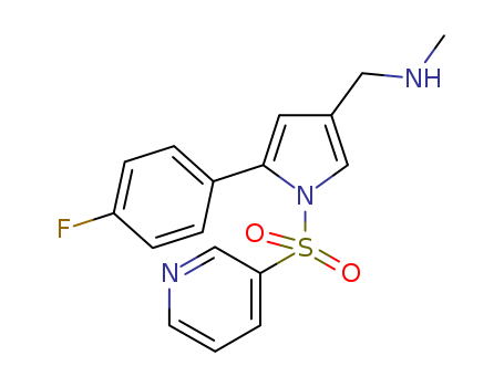 1-(5-(4-fluorophenyl)-1-(pyridin-3-ylsulfonyl)-1H-pyrrol-3-yl)- N-methylmethanamine fumarate