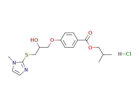 1-methyl-2-[3-[(p-isobutyloxycarbonyl)-phenoxy]-2-hydroxy-propylthio]-imidazole hydrochloride