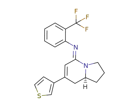 (S,E)-N-(7-(thiophen-3-yl)-2,3,8,8a-tetrahydroindolizin-5(1H)-ylidene)-2-(trifluoromethyl)aniline