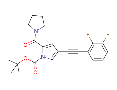 1H-Pyrrole-1-carboxylic acid,
4-[(2,3-difluorophenyl)ethynyl]-2-(1-pyrrolidinylcarbonyl)-,
1,1-dimethylethyl ester