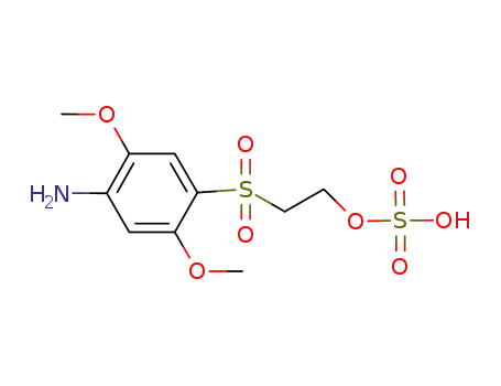 Molecular Structure of 26672-24-2 (2-(4-AMINO-2,5-DIMETHOXY-PHENYL-SULFONYL)ETHANOL SULFATE ESTER)