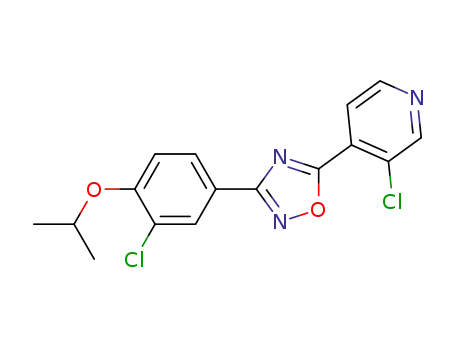 3-(3-chloro-4-isopropoxyphenyl)-5-(3-chloropyridin-4-yl)-[1,2,4]-oxadiazole