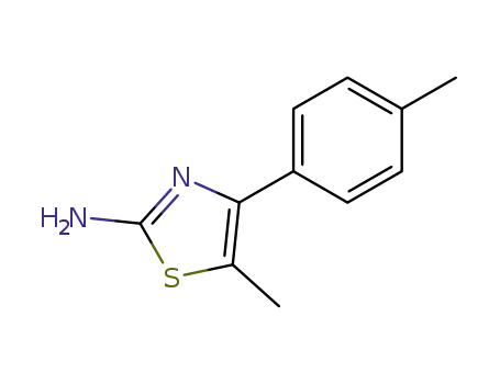 Molecular Structure of 16942-66-8 (5-METHYL-4-(4-METHYLPHENYL)-1,3-THIAZOL-2-AMINE)