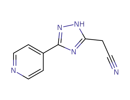 Molecular Structure of 59282-73-4 ([5-(pyridin-4-yl)-2H-[1,2,4]triazol-3-yl]-acetonitrile)