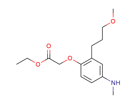 Acetic acid, [2-(3-methoxypropyl)-4-(methylamino)phenoxy]-, ethyl ester