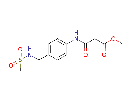 Molecular Structure of 851680-36-9 (Propanoic acid,
3-[[4-[[(methylsulfonyl)amino]methyl]phenyl]amino]-3-oxo-, methyl ester)