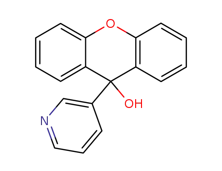 Molecular Structure of 3704-83-4 (9-(pyridin-3-yl)-9H-xanthen-9-ol)