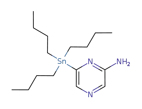 Molecular Structure of 446285-53-6 (Pyrazinamine, 6-(tributylstannyl)-)