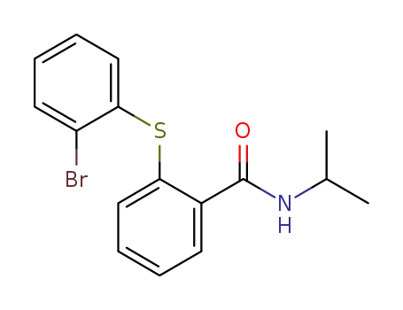 Molecular Structure of 1144043-18-4 (2-(2-bromophenylthio)-N-isopropylbenzamide)