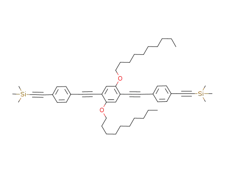Molecular Structure of 913814-96-7 (1,4-bis-decyloxy-2,5-bis-(4-trimethylsilanylethynyl-phenyl-ethynyl)-benzene)