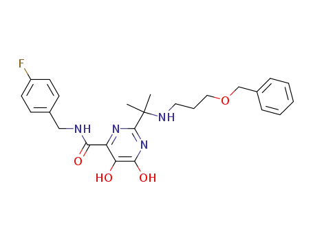 2-(1-{[3-(benzyloxy)propyl]amino}-1-methylethyl)-N-(4-fluorobenzyl)-5,6-dihydroxypyrimidine-4-carboxamide