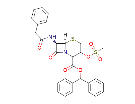 3-methanesulfonyloxy-7beta-phenylacetylaminocepham-4-carboxylic acid diphenylmethyl ester