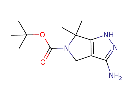 Molecular Structure of 398491-61-7 (TERT-BUTYL 3-AMINO-6,6-DIMETHYL-4,6-DIHYDROPYRROLO[3,4-C]PYRAZOLE-5(1H)-CARBOXYLATE)