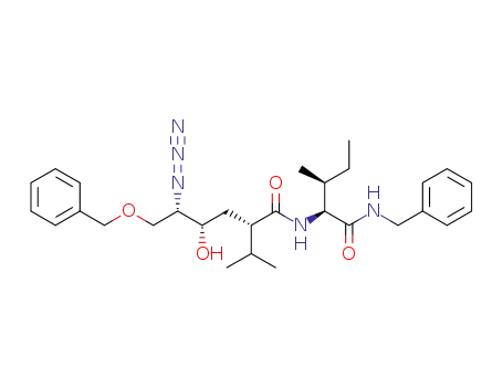 (2S,4S,5S)-5-azido-6-benzyloxy-4-hydroxy-2-isopropyl-hexanoic acid ((1S,2S)-1-benzylcarbamoyl-2-methyl-butyl)-amide