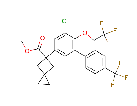 ethyl 5-(5-chloro-6-(2,2,2-trifluoroethoxy)-4'-(trifluoromethyl)biphenyl-3-yl)spiro[2.3]hexane-5-carboxylate