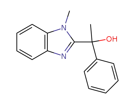 Molecular Structure of 1222-07-7 (1-(1-methyl-1H-benzo[d]imidazol-2-yl)-1-phenylethanol)