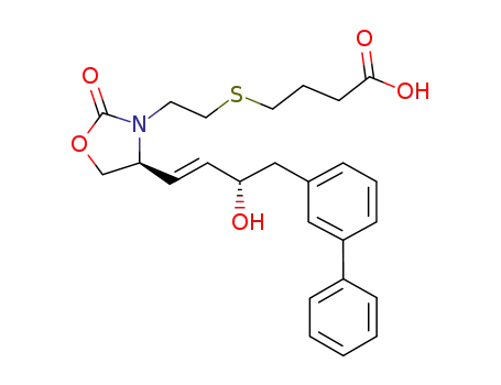 4-[(2-{(4S)-4-[(1E,3S)-4-(1,1'-biphenyl-3-yl)-3-hydroxybut-1-enyl]-2-oxo-1,3-oxazolidin-3-yl}ethyl)sulfanyl]butanoic acid