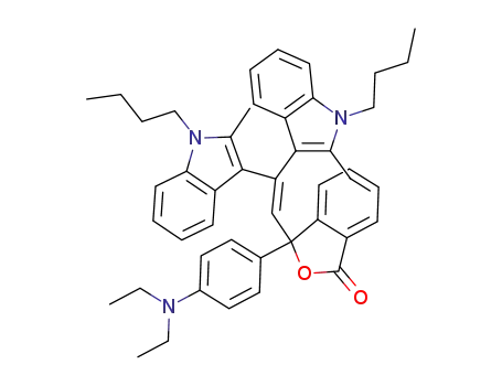 Molecular Structure of 155846-85-8 (3-[2,2-bis(1-n-butyl-2-methylindol-3-yl)ethenyl]-3-(4-diethylaminophenyl)phthalide)