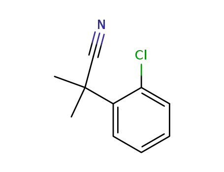 Molecular Structure of 69849-08-7 (2-(2-chlorophenyl)-2-methylpropanenitrile)