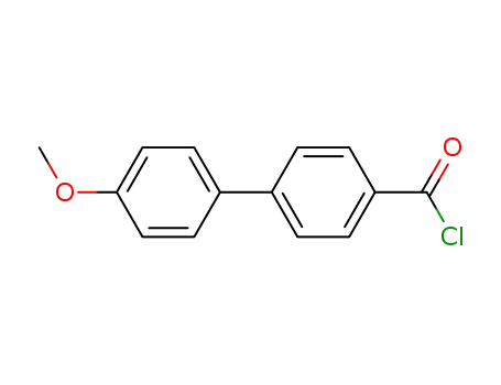 Molecular Structure of 67132-14-3 (4′-methoxy-[1,1′-biphenyl]-4-carbonyl chloride)