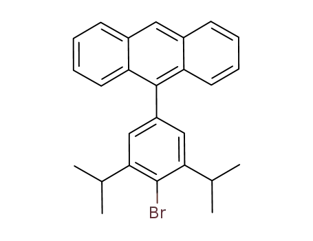 Molecular Structure of 1050749-52-4 (9-(4-bromo-3,5-diisopropylphenyl)anthracene)