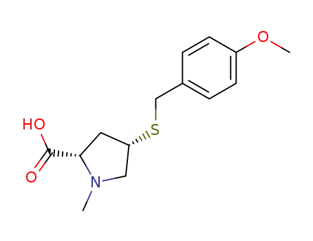 L-Proline, 4-[[(4-methoxyphenyl)methyl]thio]-1-methyl-, (4S)-