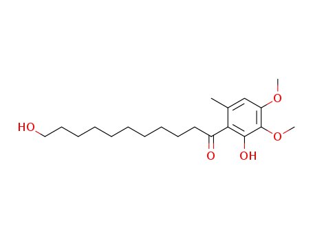 Molecular Structure of 77712-08-4 (6-(11-hydroxy-1-oxoundecyl)-2,3-dimethoxy-5-methyl-phenol)