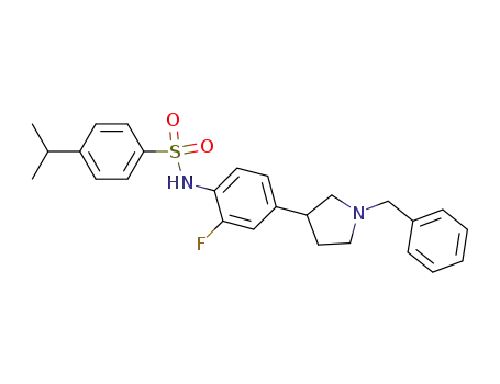 Benzenesulfonamide,
N-[2-fluoro-4-[1-(phenylmethyl)-3-pyrrolidinyl]phenyl]-4-(1-methylethyl)-
