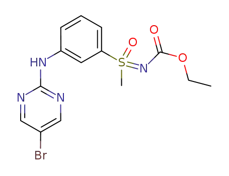 (RS)-N-(ethoxycarbonyl)-S-(3-{[5-bromo-pyrimindin-2-yl]amino}phenyl)-S-methylsulfoximide